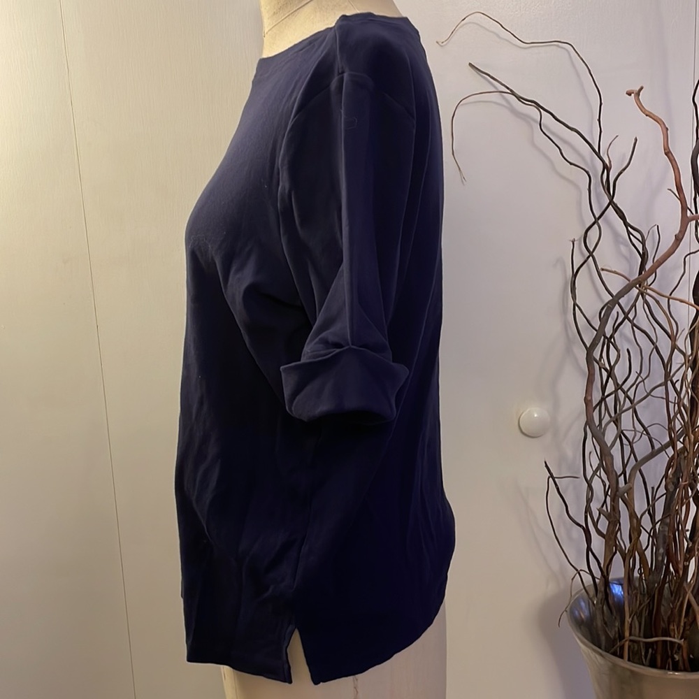 Lauren Ralph Lauren Stretch Cotton Boatneck Tee - Picture 3 of 6